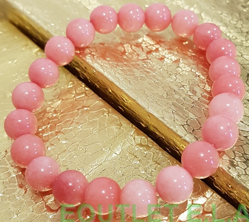 GENUINE 8.5mm PINK RHODOCHROSITE BRACELET-19cm